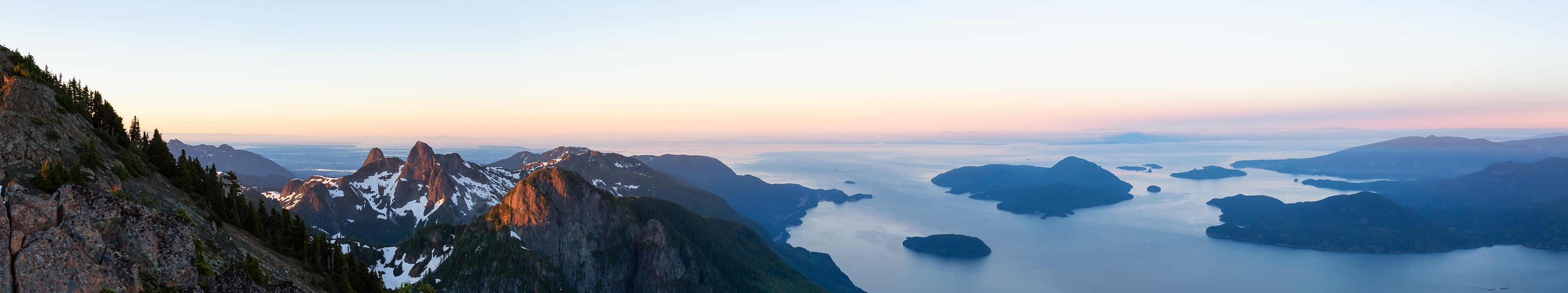 Mountains and Lakes Aerial View