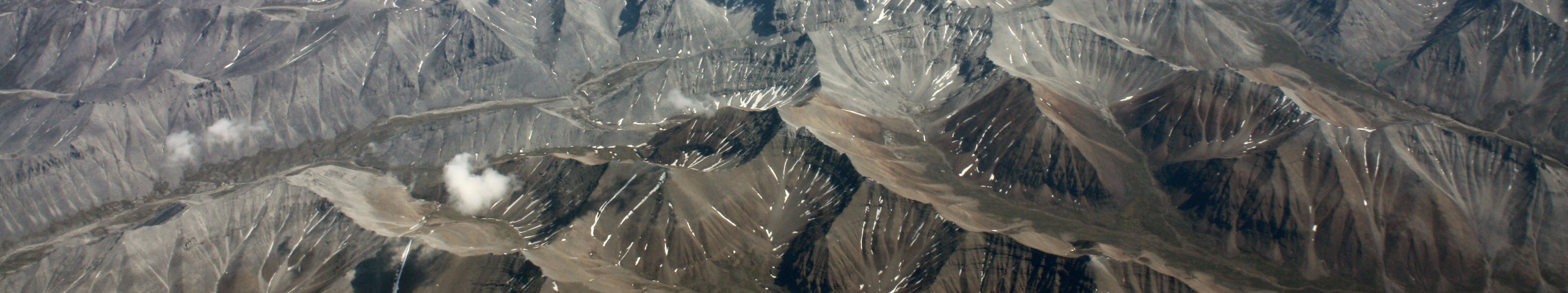 Aerial view of the Mackenzie Mountains